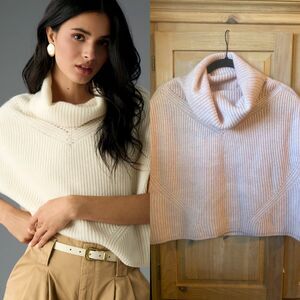 Anthropologie | NWT 100% Cashmere Enza Oversized Ribbed Sweater Vest | Small